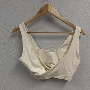 Fabletics low impact sports bra. Size M. Colour in “Egret” cream.